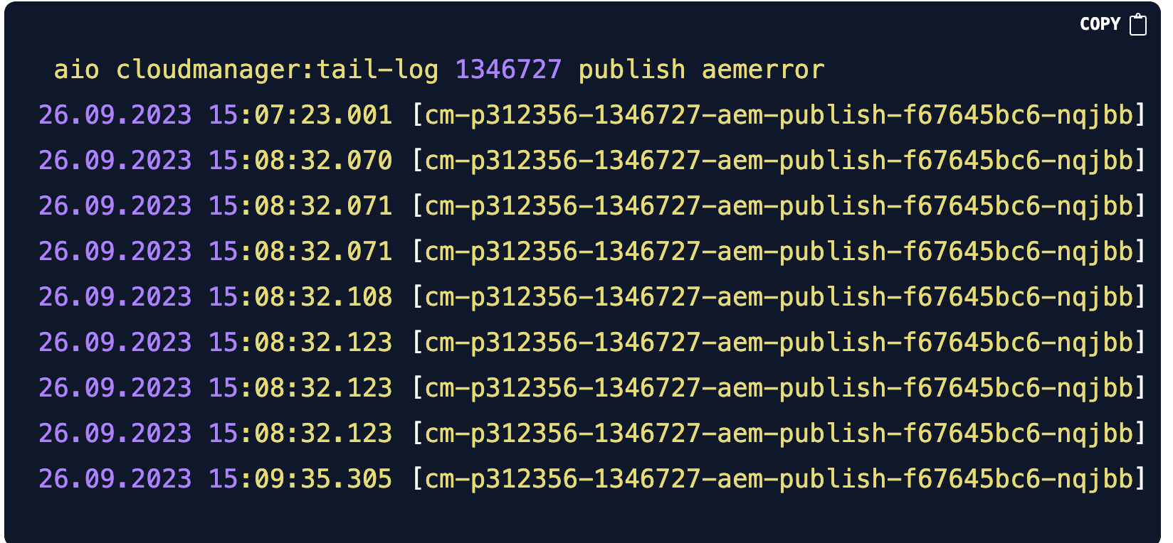 AEM Cloud Service Log Tailing: Troubleshooting and Monitoring Tips